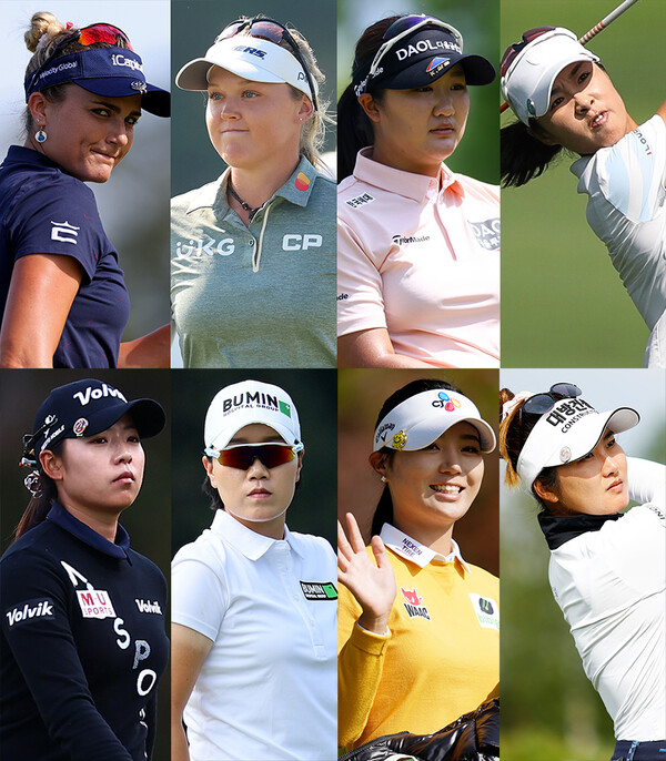 2023년 미국여자프로골프(LPGA) 투어 다우 그레이트 레이크스 베이 인비테이셔널에 출전하는 렉시 톰슨, 브룩 헨더슨, 유해란, 강혜지, 이미향 이정은5, 오수현(사진제공=Getty Images_LPGA). 홍예은(사진제공=BMW 코리아)