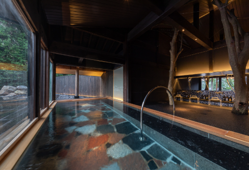 미후네야마 라쿠엔 호텔의 라칸 온천 / 사진=팀랩 공식 홈페이지