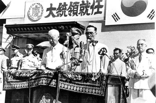 1948년 이승만 대한민국 초대 대통령 취임식 및 제3회 광복절 기념식. /사진=대통령기록관