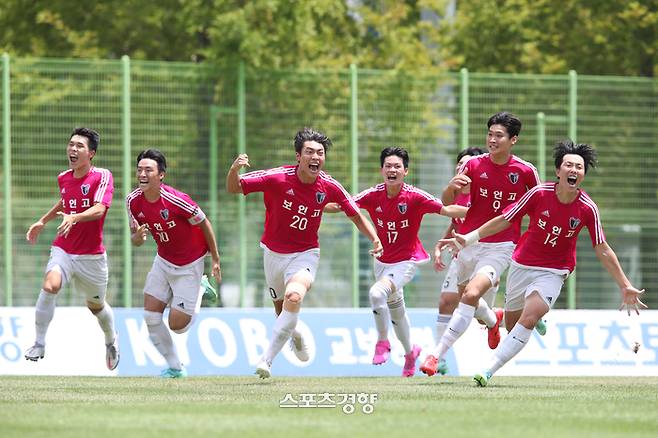 2021년 대통령금배에서 우승한 서울 보인고. 대한축구협회 제공