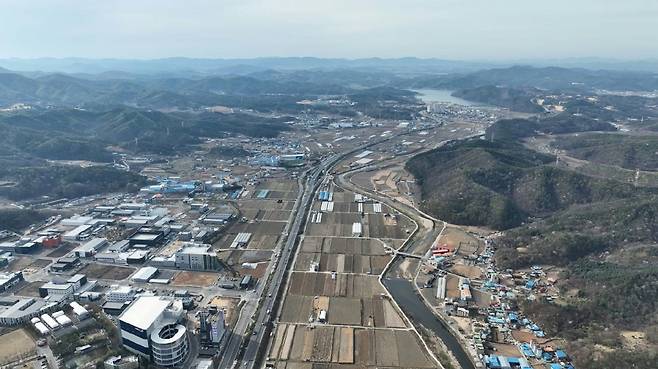 용인 첨단 시스템 반도체 국가산단이 들어설 이동 남사읍 일대 전경. 용인시 제공