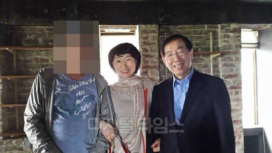 고(故) 박원순(오른쪽) 전 서울시장과 진혜원 부산지방검찰청 부부장검사. <진혜원 SNS>