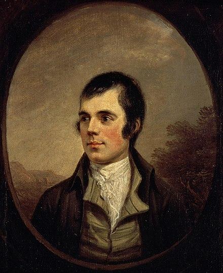 로버트 번스 초상화, 1787 알렉산더 네이즈미스 작. Scottish National Portrait Gallery