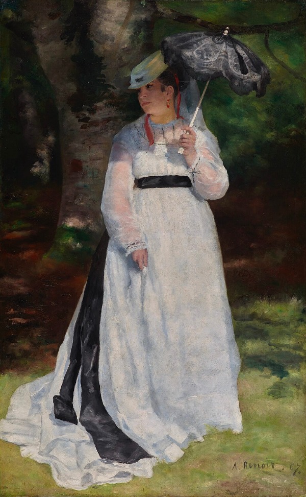 '양산을 든 리즈'(1867). 비평가들은 이 작품에 모처럼 호의적인 반응을 보였다. /폴크방 미술관 소장
