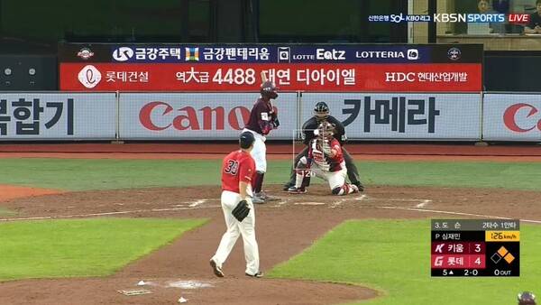 심재민의 볼 판정. ⓒKBSNSPORTS 중계화면 캡처