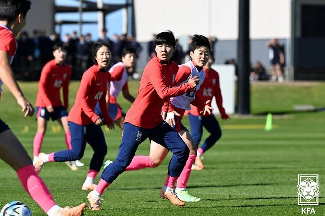 대한민국 여자 축구대표팀이 25일 콜롬비아를 상대로 월드컵 첫 경기를 치른다. 사진=대한축구협회