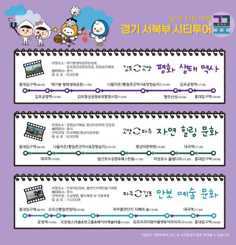 경기 서북부 시티투어 노선 안내./사진제공=경기도