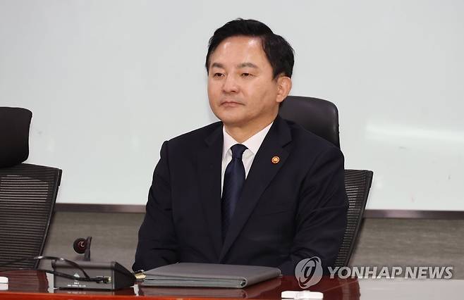 서울∼양평 고속도로 '가짜뉴스' 관련 실무 당정협의회 참석한 원희룡 장관 [연합뉴스 자료사진]