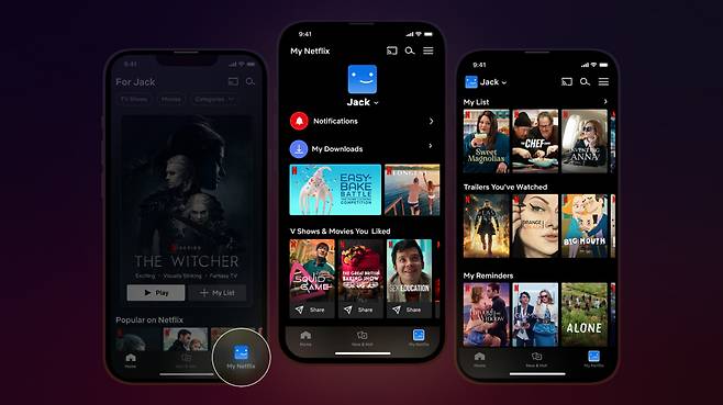 넷플릭스가 '찜한 콘텐츠', 알림 설정 작품, 시청 중 콘텐츠 등을 한눈에 모아서 볼 수 있는 '나의 넷플릭스' 기능을 신설했다고 25일 밝혔다.(넷플릭스 제공)