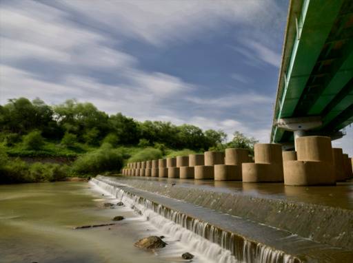 파주 눌노천 임진강 합류에 설치된 용치. 경기문화재연구원 제공 