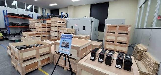 제주 전기차배터리산업화센터 내 모듈 검사 준비장 [사진=최서윤 기자]