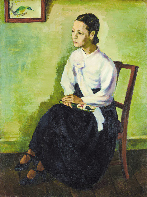 ▲ 임군홍, 여인 좌상, 126x94cm,Oil on canvas, 1936, 국립현대미술관 소장 [예화랑 제공]