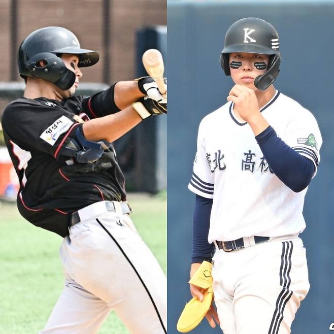 물금고 공민서(왼쪽)와 경북고 전미르. /사진=OSEN