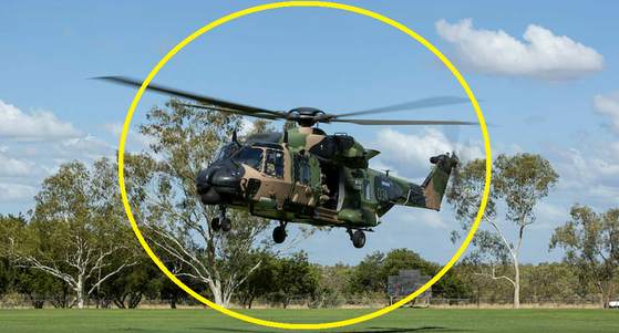 현지시간 28일 밤 호주군 헬기 MRH-90 타이판 헬리콥터가 훈련 도중 해밀턴 아일랜드 인근에 추락했다. 〈사진=호주ABC방송〉