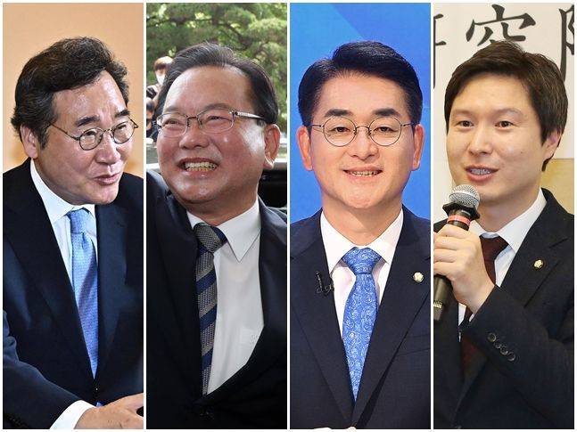 그간 더불어민주당내 비이재명(비명)계에서 '포스트 이재명 체제' 구상이자 내년 총선을 치러낼 승리 전략의 일익으로서 거론됐던 이낙연 전 대표, 김부겸 전 국무총리, 박용진 의원, 김해영 전 최고위원의 모습(사진 왼쪽부터) ⓒ뉴시스