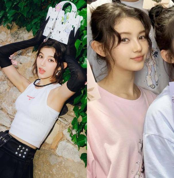 그룹 뉴진스 다니엘의 내추럴한 잔머리 활용 사례. 뉴진스 공식 SNS