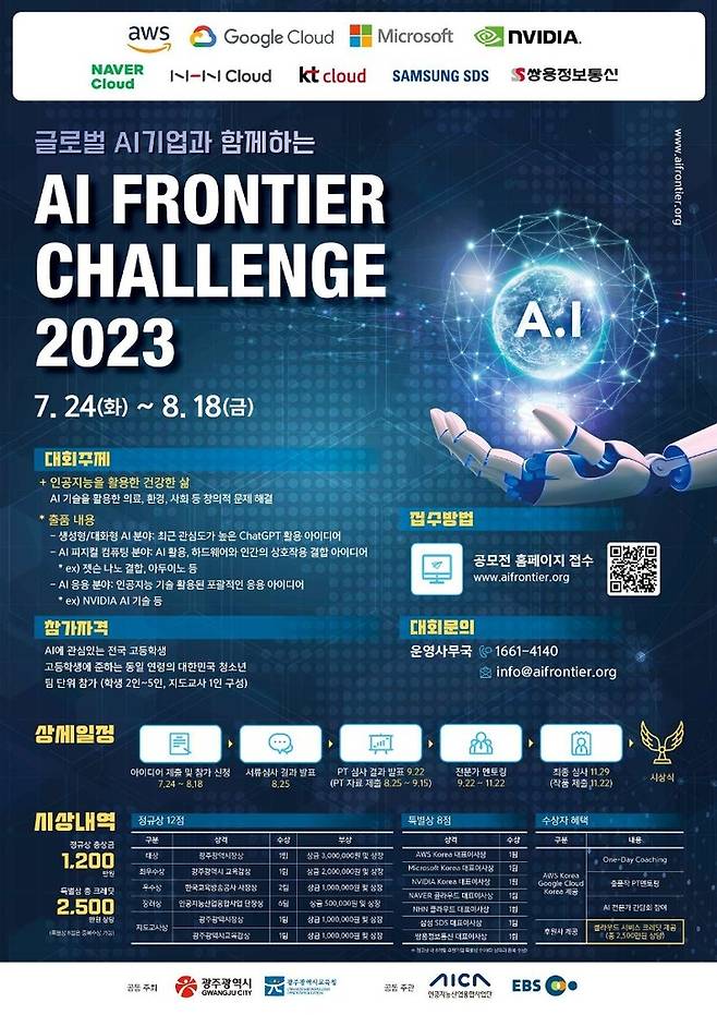 'AI 프런티어 챌린지 2023' 포스터[인공지능산업융합사업단 제공]