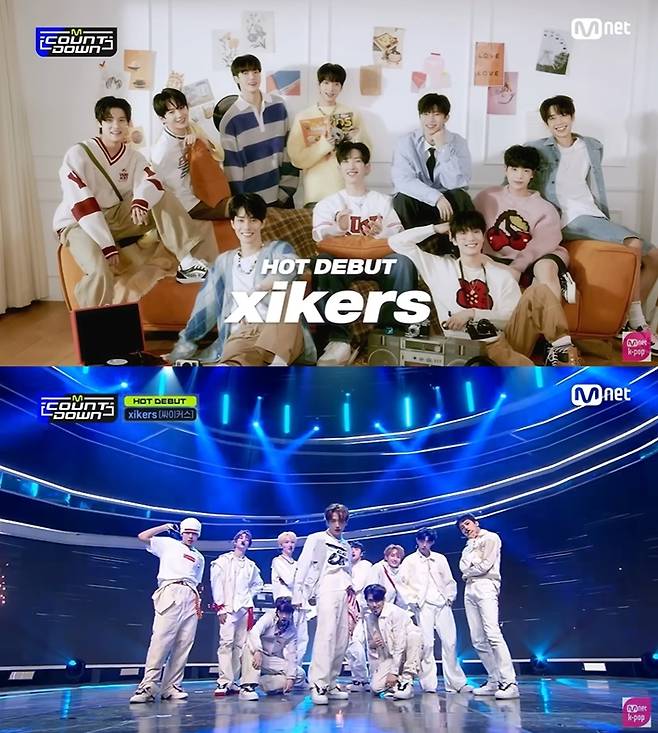 싸이커스가 직접 추천한 엠넷 '엠카운트다운'의 '싸이키' 무대. '엠카운트다운' 캡처