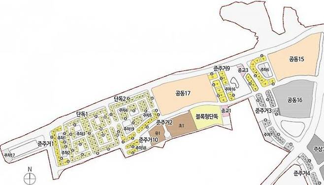 전주 에코시티 체비지 위치도