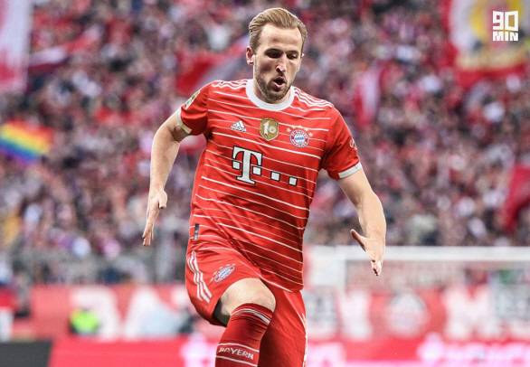 해리 케인이 바이에른 유니폼을 입은 가상의 모습. /사진=90MIN 캡처