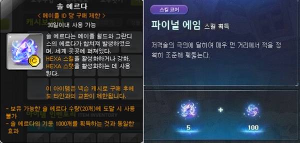 - 캐시 상품으로 추가된 인게임 재화 '솔 에르다'&nbsp;