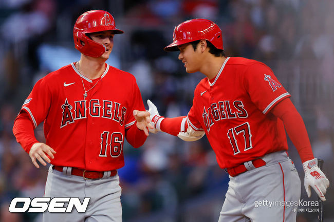 [사진] LA 에인절스 미키 모니악, 오타니 쇼헤이. ⓒGettyimages(무단전재 및 재배포 금지)