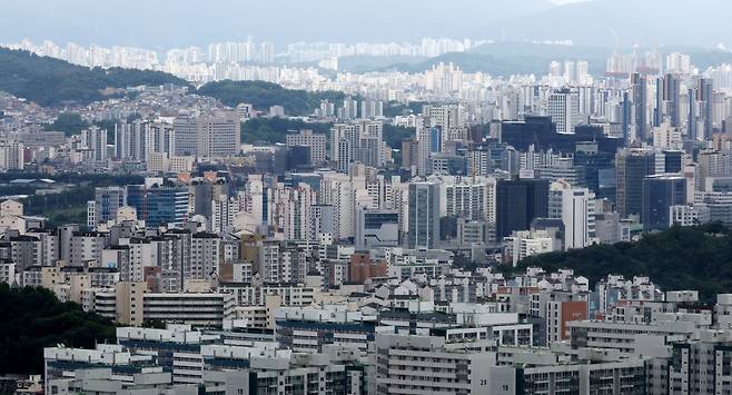 서울 남산에서 바라본 서울 도심 아파트로 기사 내용과는 무관. [연합]