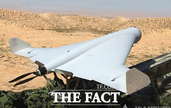 러시아의 드론 전문 생산업체 잘라에어로그룹이 생산하는 배회 자폭 드론 '쿠프'.잘라에어로그룹