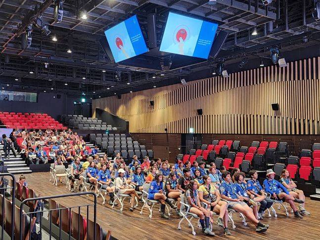 지난 8일 2023 새만금 세계스카우트잼버리 멕시코 대표단이 롯데인재개발원 오산캠퍼스에 도착해 입소 준비를 하고 있다.ⓒ롯데지주