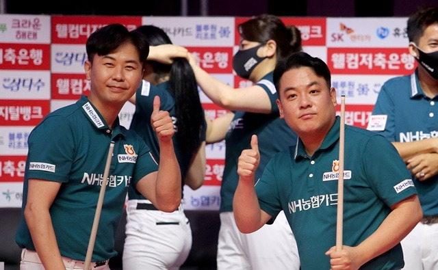 NH농협카드 왼쪽부터 김현우, 조재호. 사진=PBA 제공