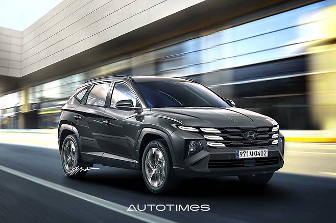 투싼 부분변경 예상 그래픽: 구기성 기자