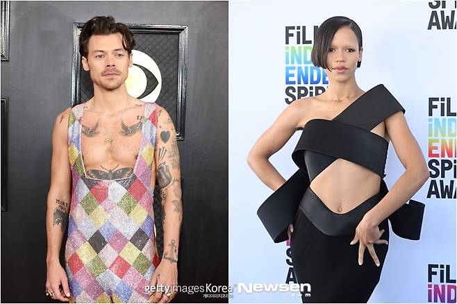 왼쪽부터 해리 스타일스, 테일러 러셀