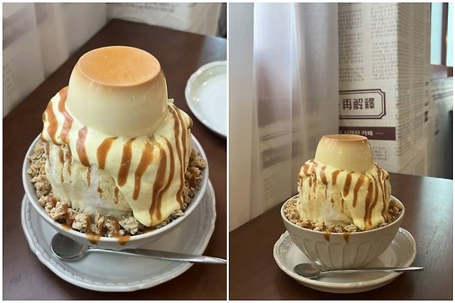 카페 재해석 석촌점의 푸딩 빙수 / 사진 = 장주영A 여행+기자