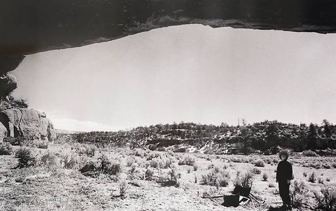 뉴멕시코에 있는 아그네스 마틴. [Gianfranco Gorgoni]