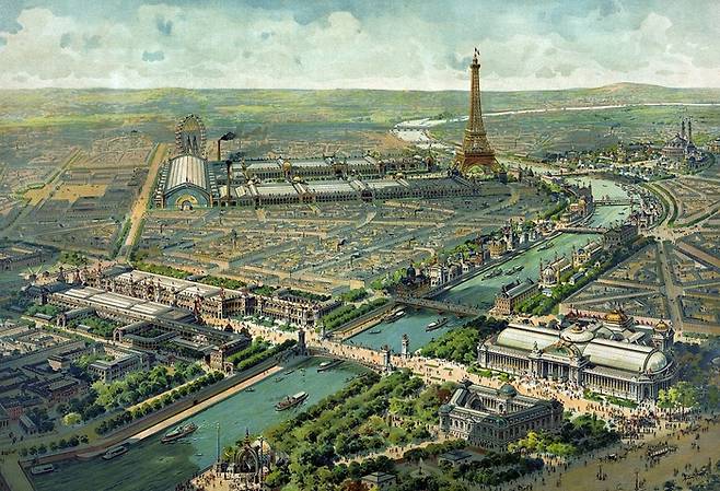 1900년 파리 만국박람회 조감도.