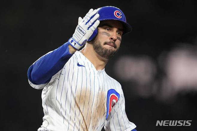 [시카고=AP/뉴시스] 메이저리그(MLB) 시카고 컵스의 마이크 터크먼. 2023.08.02