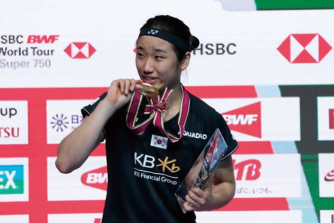 7월30일 일본오픈에서 우승한 안세영 ⓒAP 뉴시스