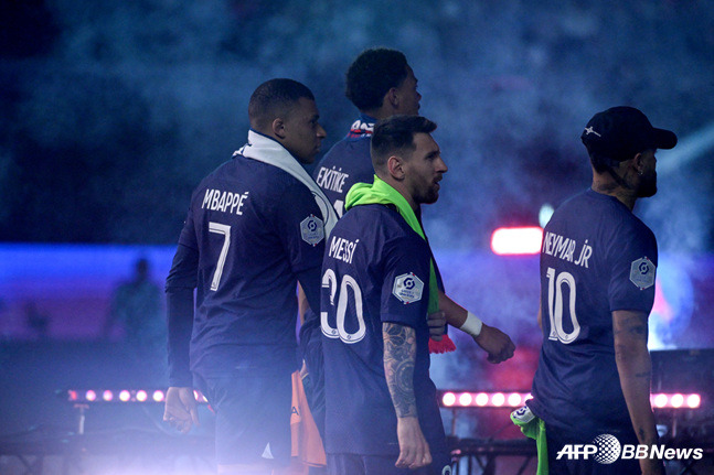 지난 시즌 PSG 공격진. /AFPBBNews=뉴스1