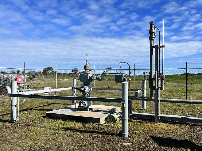 지난 15일 찾은 호주 오트웨이 국제 CCS(탄소 포집·저장) 실증센터 내 이산화탄소 주입정 [김은희 기자]