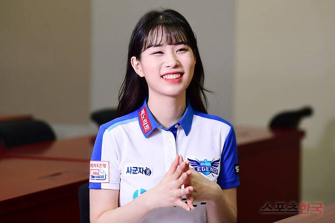 프로당구 선수 전애린이 스포츠한국과 인터뷰를 하고 있다. ⓒ이혜영 기자 lhy@hankooki.com