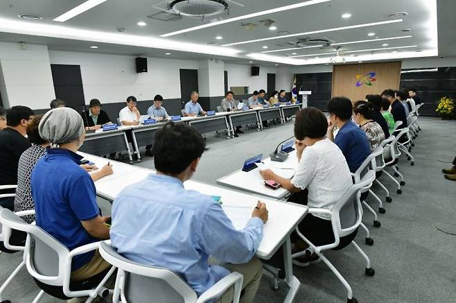 오승록 노원구청장 주재로 8일 열린 잼버리 긴급대책회의