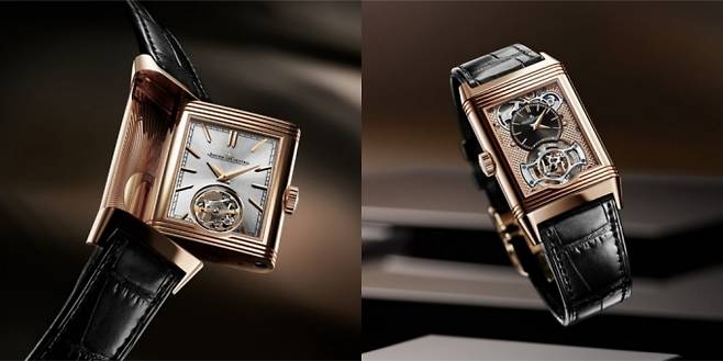 리베르소 트리뷰트 듀오페이스 투르비옹 핑크 골드/사진제공=예거 르쿨트르(Jaeger-LeCoultre)