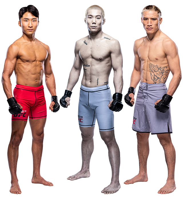 왼쪽부터 이정영, 김상원, 이자. 사진=Road to UFC 프로필