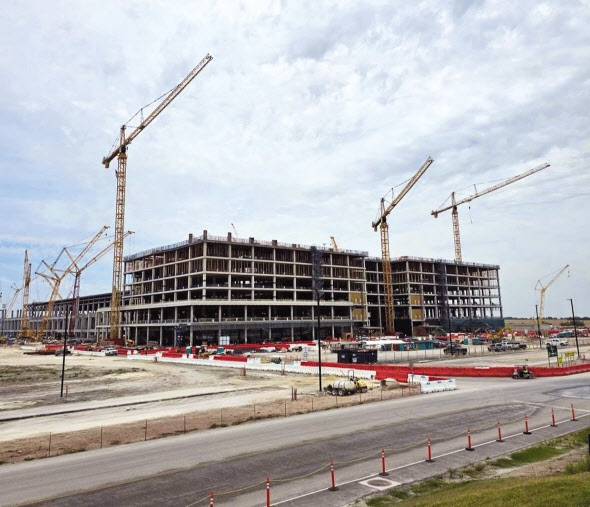 미국 텍사스주 테일러시에 건설 중인 삼성 파운드리 공장 [인스타그램 갈무리]