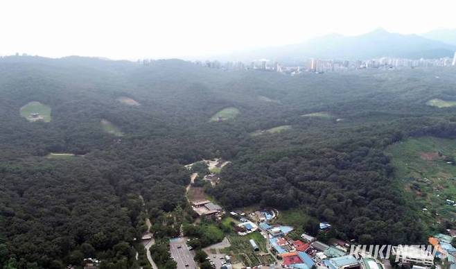 '동구릉 전경'왕릉 숲은 500년 조선 역사와 문화가 살아 숨쉬는 장소 일 뿐더러 동식물이 새 생명을 잉태하고 키워나가는 도심의 중요한 생태공간이다.