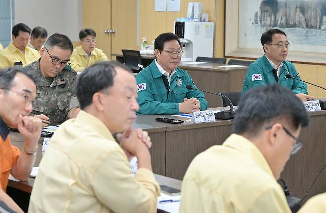 경남도 을지연습 최초 상황보고 회의. 경남도청 제공