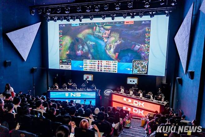 WDG e스포츠 스튜디오에서 ‘2023 LCK 챌린저스 리그 서머’ 결승전이 진행되고 있다.   사진=차종관 기자