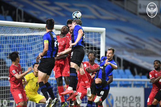 인천유나이티드FC가 22일 오후 7시30분 중구 도원동 인천축구전용경기장에서 하이퐁FC(베트남)와 ‘AFC 챔피언스리그(ACL) 2023-24 플레이오프(PO)’ 홈 경기를 하고있다. 인천유나이티드FC 제공