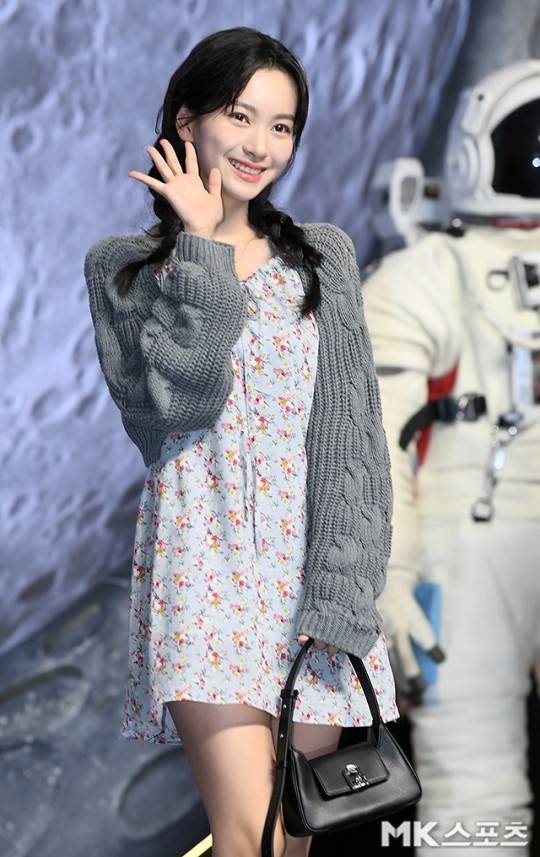 갈소원은 지난달 25일 오후 서울 영등포 타임스퀘어에서 열린 영화 ‘더 문’ VIP 시사회에 참석했다. 사진=MK스포츠 제공