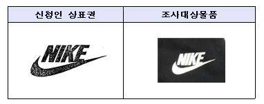 [세종=뉴시스]나이키 이노베이트 CV가 신청한 의류 상표권 침해 조사 건 관련 제품 사진. (사진=산업통상자원부 제공) *재판매 및 DB 금지